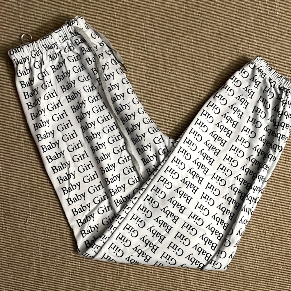 NEW BABYGIRL SWEAT PANTS WITH WAIST DRAWSTRING